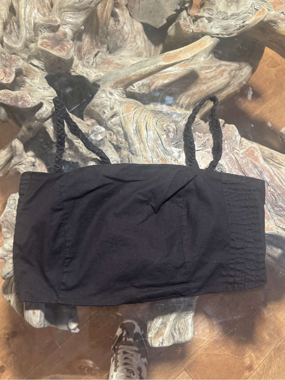 Braided Strap Cotton Crop Top